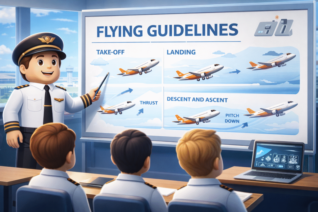 Flight training session in progress Pilot Training Flight Simulator